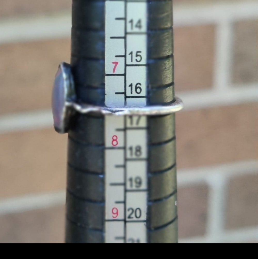 Sterling Black Fire Opal Ring - image 4